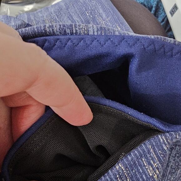 Victoria's Secret Sport Leggings Blue Gold Space Dye - Picture 10 of 10